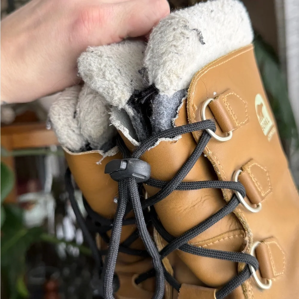 Sorel Kids Waterproof Tan and Black Boots